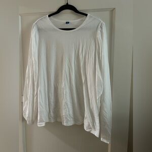 Old Navy puff sleeve tee, white, 3X